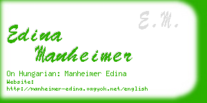 edina manheimer business card